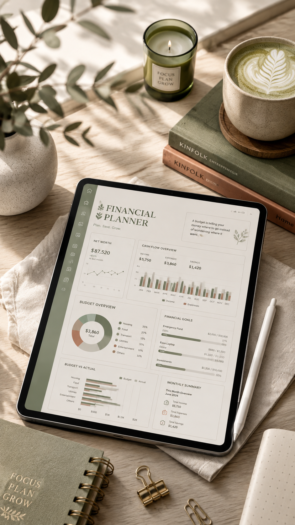 A beautifully designed money planner